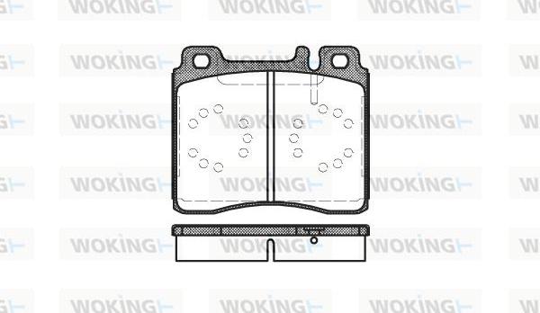 Woking P5203.00 - Тормозные колодки, дисковые, комплект autospares.lv