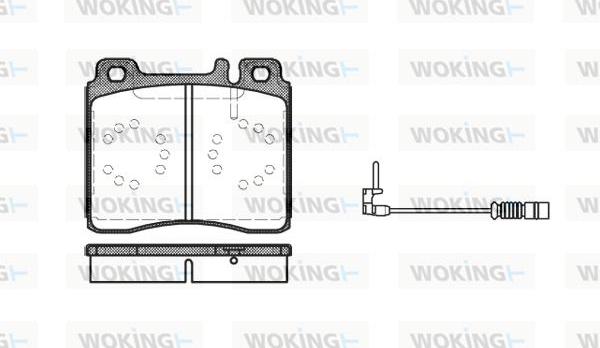 Woking P5203.02 - Тормозные колодки, дисковые, комплект autospares.lv