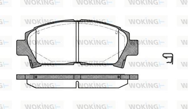 Woking P5273.02 - Тормозные колодки, дисковые, комплект autospares.lv