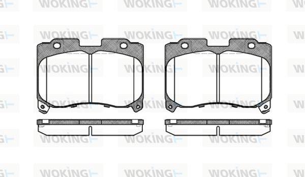 Woking P5743.04 - Тормозные колодки, дисковые, комплект autospares.lv