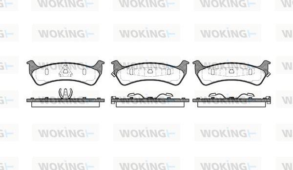 Woking P5703.02 - Тормозные колодки, дисковые, комплект autospares.lv