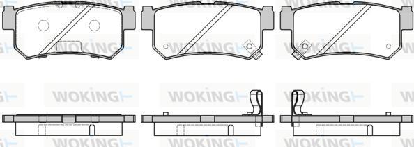 Woking P6463.42 - Тормозные колодки, дисковые, комплект autospares.lv