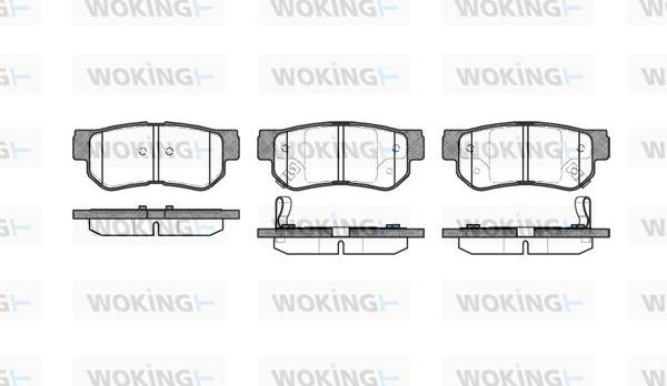 Woking P6463.02 - Тормозные колодки, дисковые, комплект autospares.lv