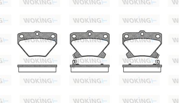 Woking P6413.02 - Тормозные колодки, дисковые, комплект autospares.lv