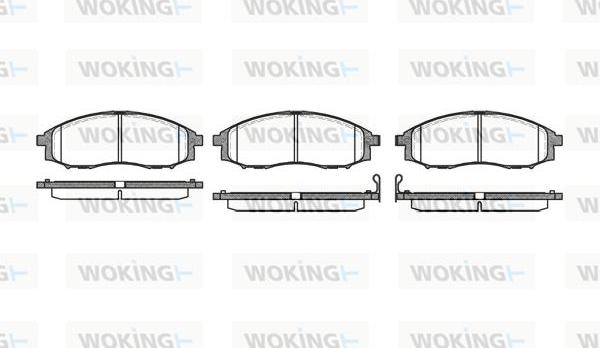 Woking P6483.02 - Тормозные колодки, дисковые, комплект autospares.lv