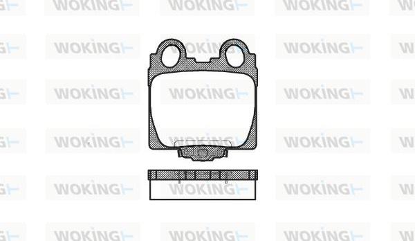 Woking P6433.04 - Тормозные колодки, дисковые, комплект autospares.lv