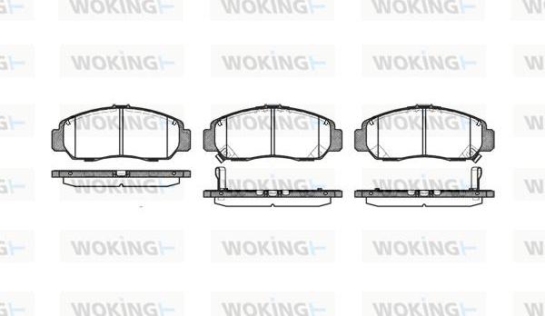 Woking P6473.12 - Тормозные колодки, дисковые, комплект autospares.lv