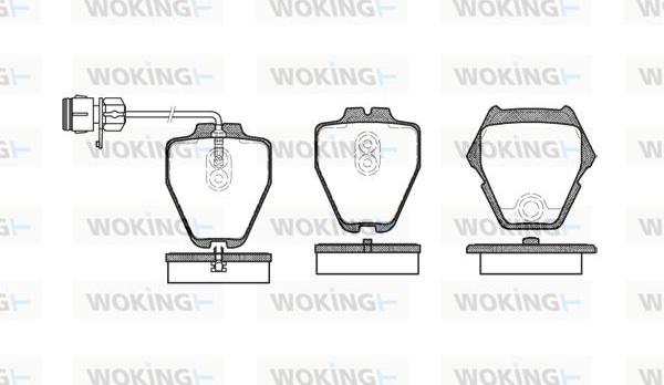 Woking P6523.12 - Тормозные колодки, дисковые, комплект autospares.lv