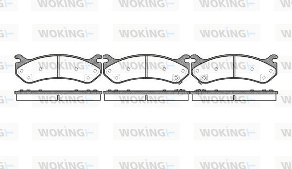 Woking P6573.02 - Тормозные колодки, дисковые, комплект autospares.lv