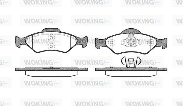 Woking P6653.00 - Тормозные колодки, дисковые, комплект autospares.lv