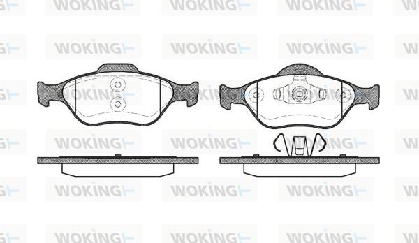 Woking P6663.00 - Тормозные колодки, дисковые, комплект autospares.lv