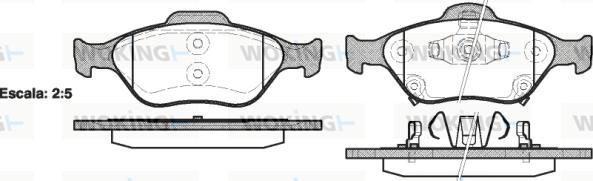 Woking P6663.12 - Тормозные колодки, дисковые, комплект autospares.lv