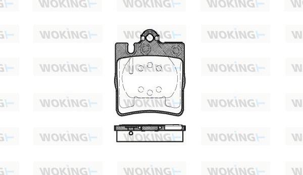 Woking P6093.00 - Тормозные колодки, дисковые, комплект autospares.lv