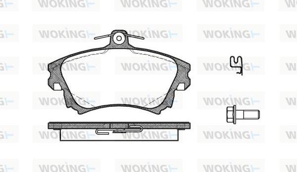 Woking P6083.02 - Тормозные колодки, дисковые, комплект autospares.lv