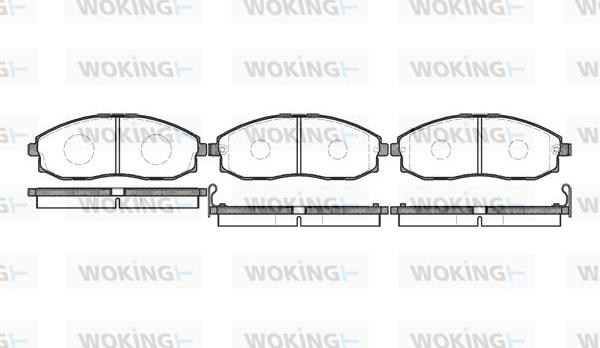 Woking P6033.02 - Тормозные колодки, дисковые, комплект autospares.lv