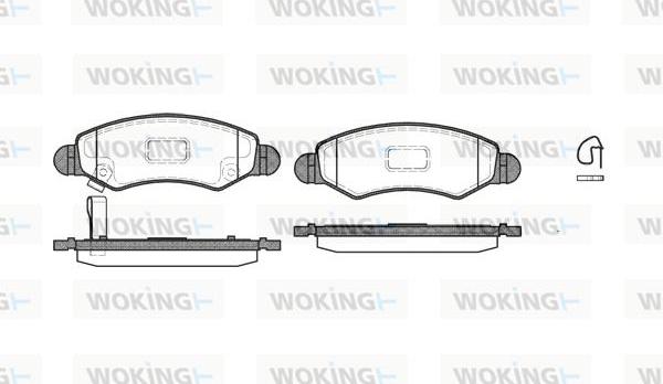 Woking P6023.21 - Тормозные колодки, дисковые, комплект autospares.lv