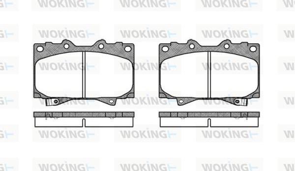 Woking P6073.04 - Тормозные колодки, дисковые, комплект autospares.lv