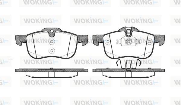 Woking P6193.00 - Тормозные колодки, дисковые, комплект autospares.lv