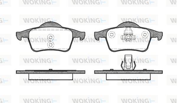 Woking P6143.00 - Тормозные колодки, дисковые, комплект autospares.lv