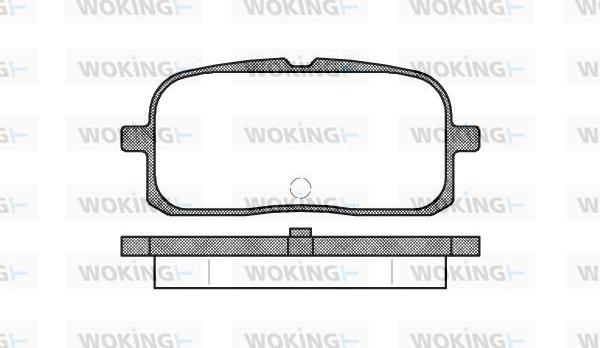 Woking P6153.00 - Тормозные колодки, дисковые, комплект autospares.lv