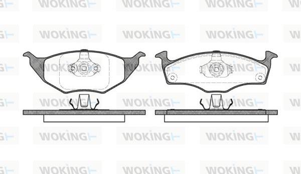 Woking P6183.00 - Тормозные колодки, дисковые, комплект autospares.lv