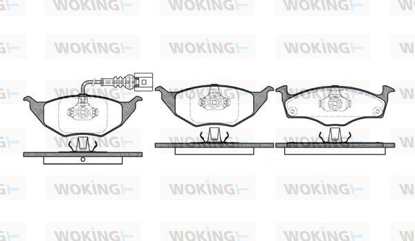 Woking P6183.11 - Тормозные колодки, дисковые, комплект autospares.lv