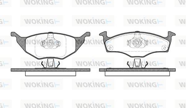 Woking P6183.20 - Тормозные колодки, дисковые, комплект autospares.lv