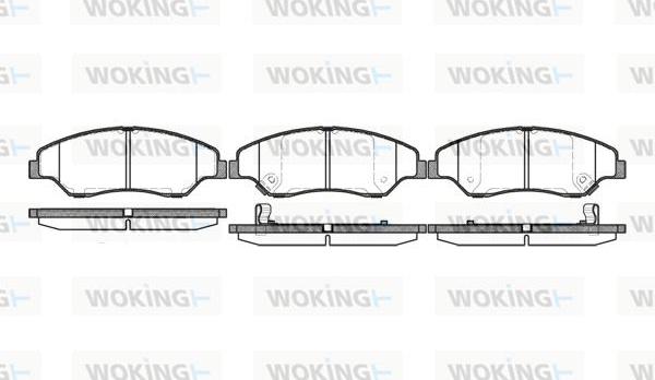 Woking P6393.02 - Тормозные колодки, дисковые, комплект autospares.lv