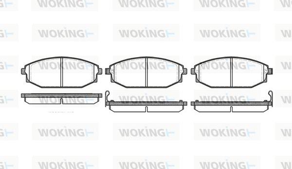 Woking P6343.02 - Тормозные колодки, дисковые, комплект autospares.lv