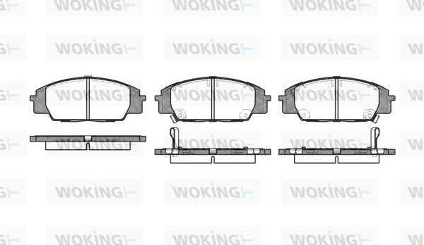 Woking P6353.02 - Тормозные колодки, дисковые, комплект autospares.lv