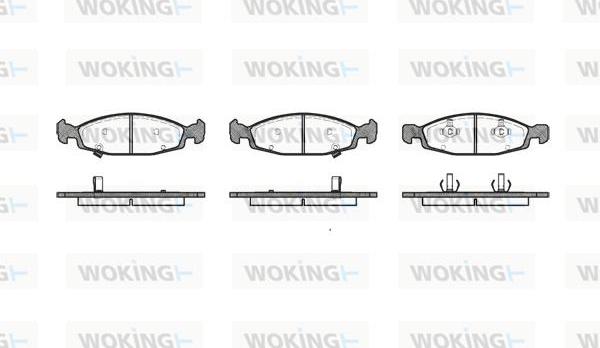 Woking P6363.02 - Тормозные колодки, дисковые, комплект autospares.lv