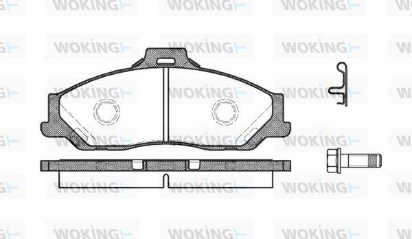 Woking P6303.01 - Тормозные колодки, дисковые, комплект autospares.lv