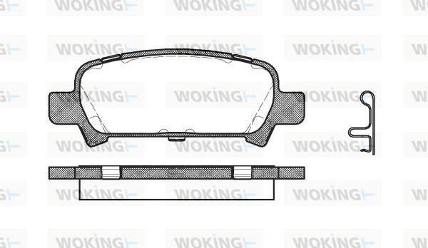 Woking P6293.02 - Тормозные колодки, дисковые, комплект autospares.lv