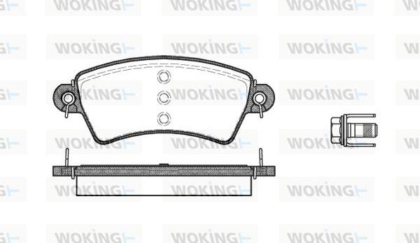 Woking P6263.00 - Тормозные колодки, дисковые, комплект autospares.lv