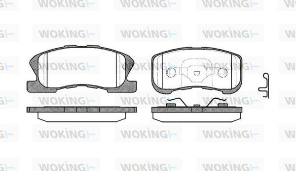 Woking P6203.02 - Тормозные колодки, дисковые, комплект autospares.lv