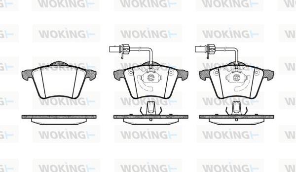 Woking P6213.02 - Тормозные колодки, дисковые, комплект autospares.lv