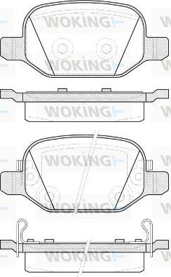 Woking P6273.52 - Тормозные колодки, дисковые, комплект autospares.lv