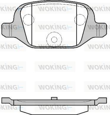 Woking P6273.00 - Тормозные колодки, дисковые, комплект autospares.lv