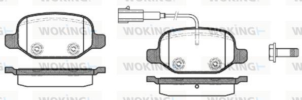 Woking P6273.02 - Тормозные колодки, дисковые, комплект autospares.lv