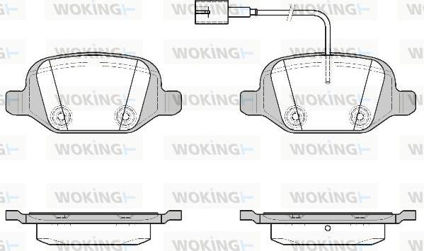 Woking P6273.22 - Тормозные колодки, дисковые, комплект autospares.lv