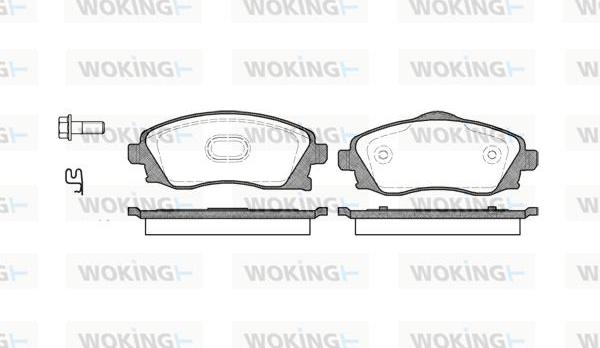 Woking P6743.02 - Тормозные колодки, дисковые, комплект autospares.lv