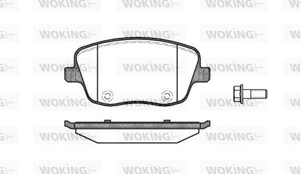 Woking P6753.00 - Тормозные колодки, дисковые, комплект autospares.lv