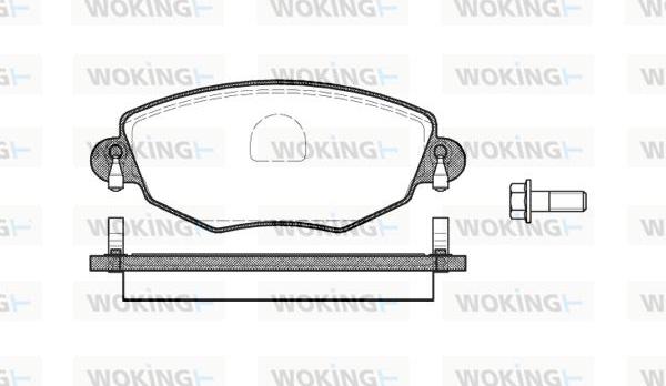 Woking P6763.00 - Тормозные колодки, дисковые, комплект autospares.lv