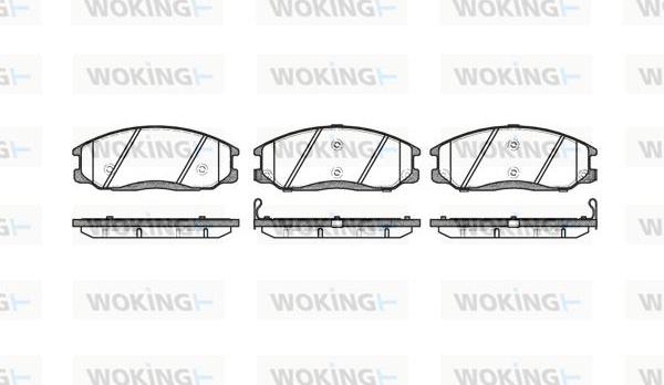 Woking P6713.02 - Тормозные колодки, дисковые, комплект autospares.lv