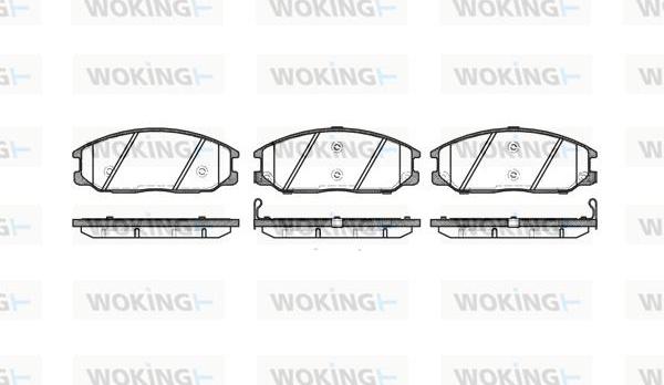 Woking P6713.12 - Тормозные колодки, дисковые, комплект autospares.lv