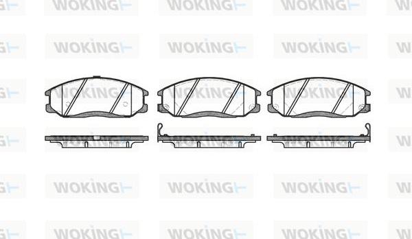 Woking P6713.22 - Тормозные колодки, дисковые, комплект autospares.lv