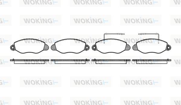 Woking P6723.22 - Тормозные колодки, дисковые, комплект autospares.lv