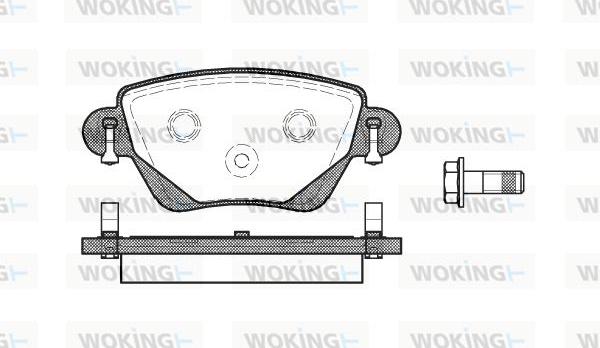 Woking P6773.00 - Тормозные колодки, дисковые, комплект autospares.lv