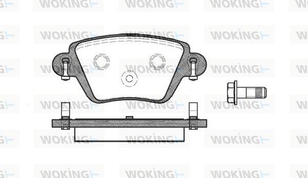 Woking P6773.10 - Тормозные колодки, дисковые, комплект autospares.lv