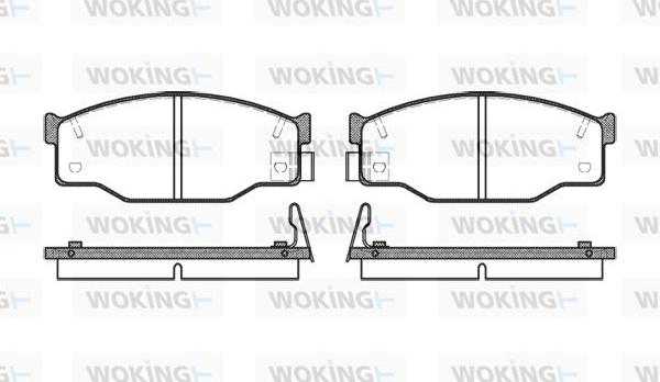 Woking P0953.14 - Тормозные колодки, дисковые, комплект autospares.lv